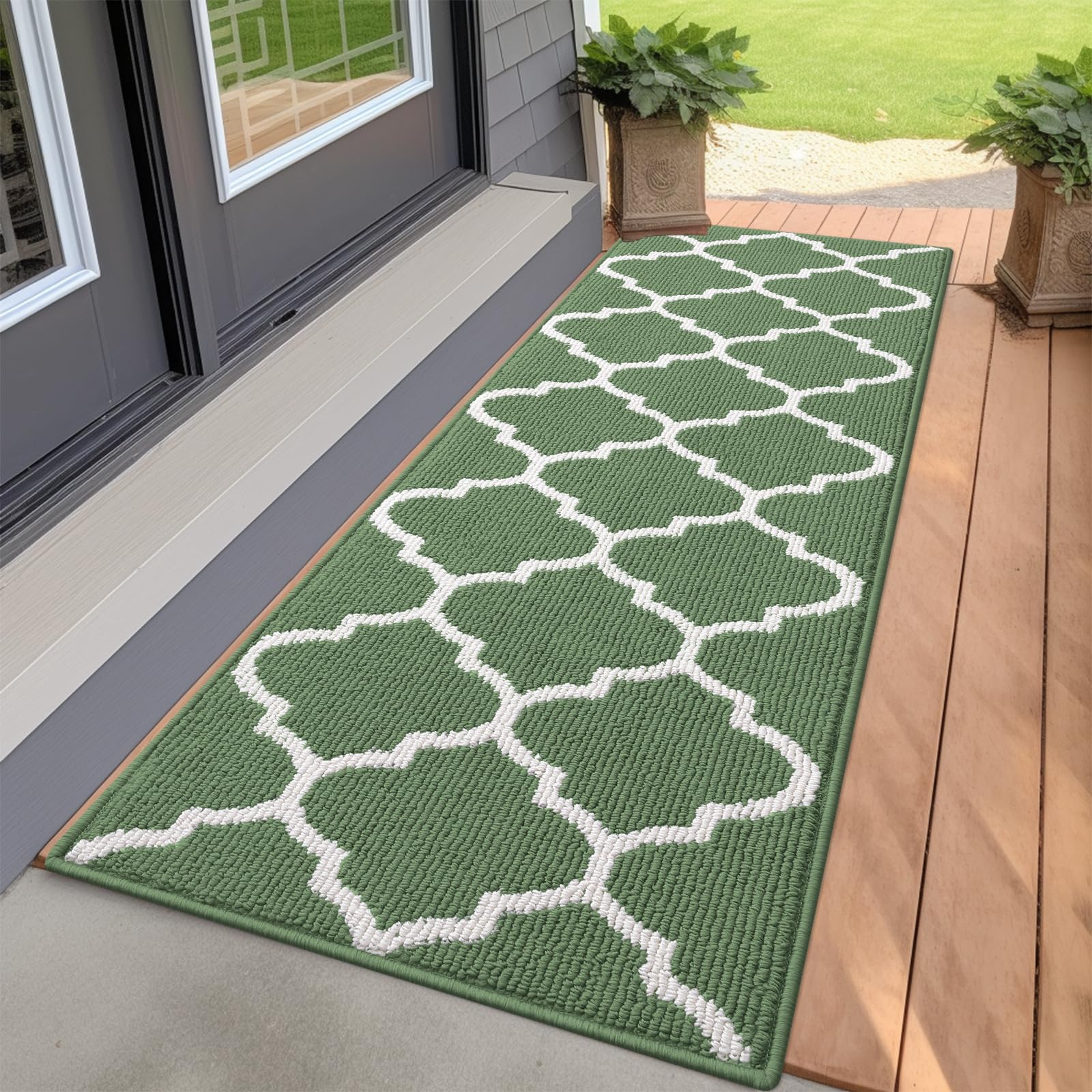 Olanly Indoor Door Mat, 59X20, Non-Slip Absorbent Resist Dirt Entrance Mat, Washable Low-Profile Inside Floor Mat Doormats For E