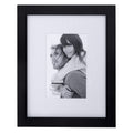 Malden 7x9 Matted Picture Frame - Made to Display Pictures 4x6 with Mat, or 7x9 without Mat - Black