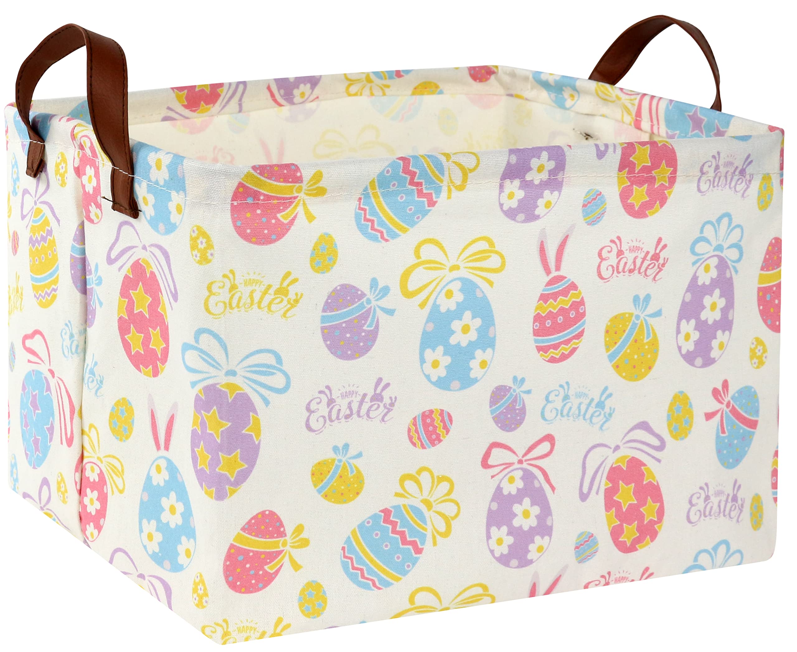 TIBAOLOVER Rectangular Kids Storage Bin Basket Organizer for Baby Room Decor & Easter Gifts