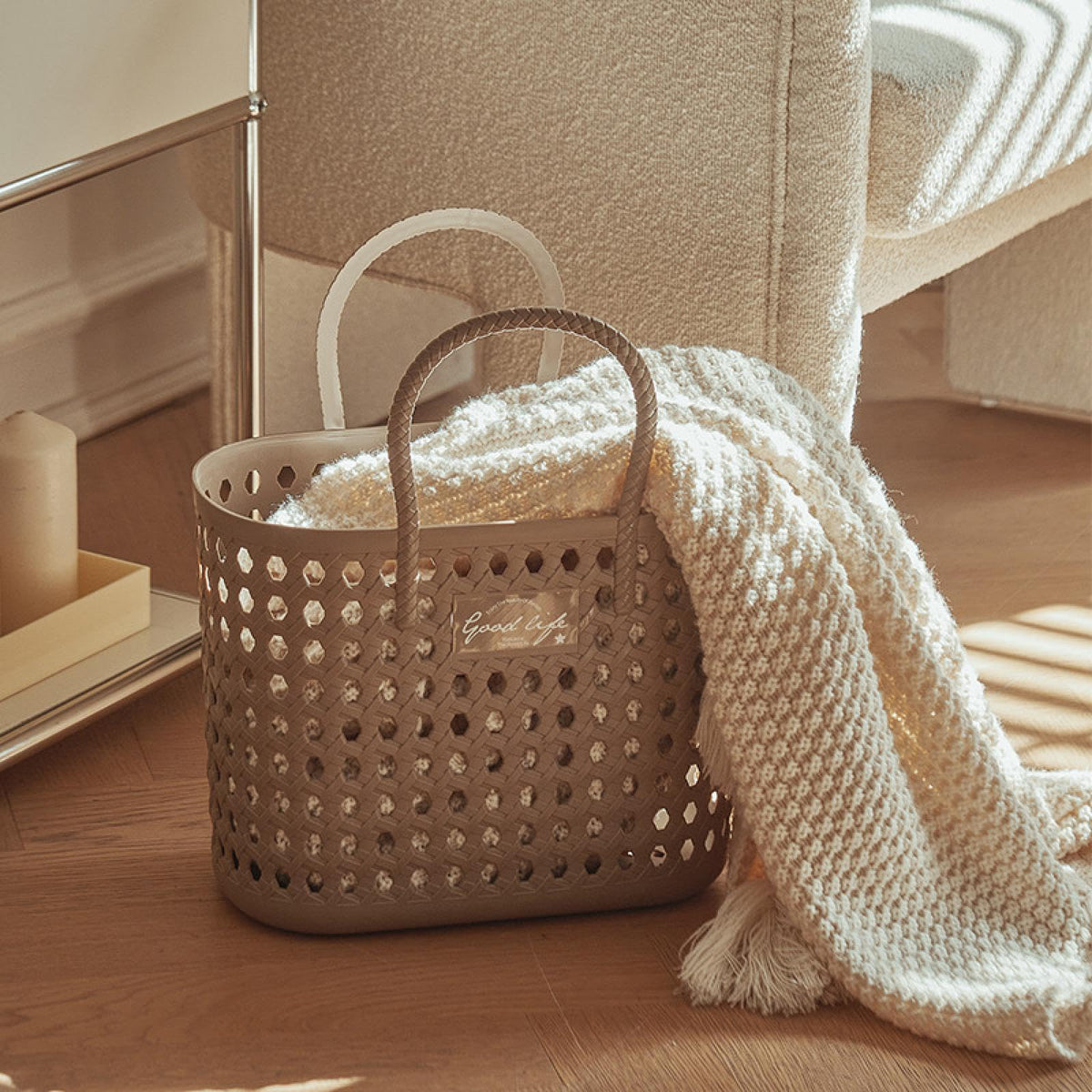 Enakshi Shower Caddy Basket Handbag Shower Caddy Tote for Apartment Household Pantry Small Coffee|Home & Garden | Bath | Bath Ca