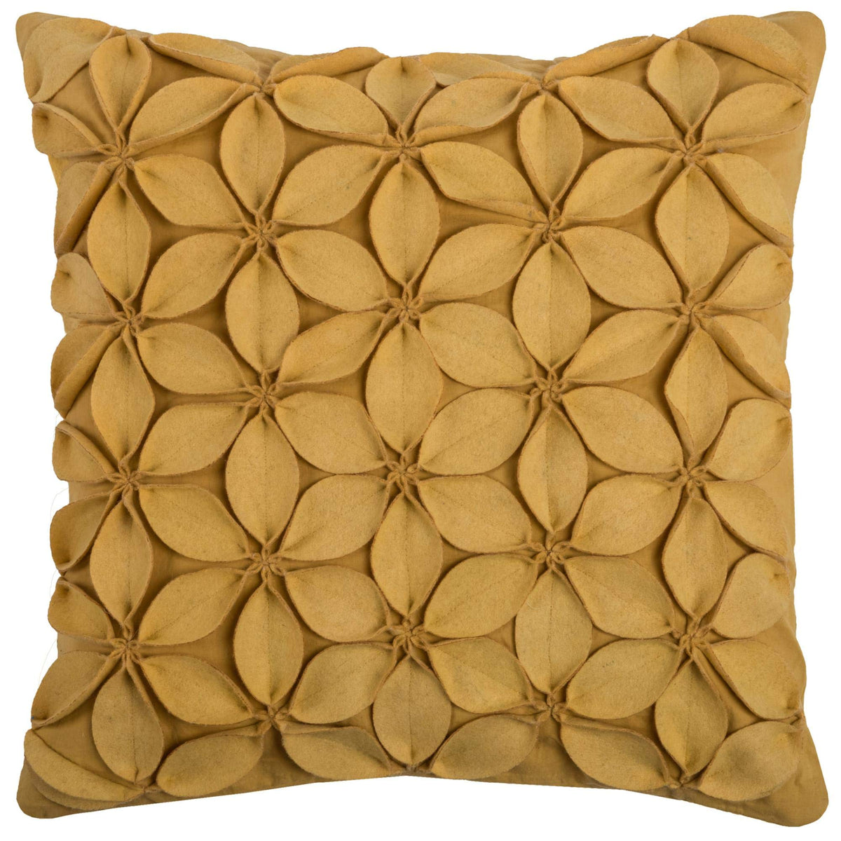 Rizzy Home | T07926 | 18&quot;x18&quot; Yellow/Brown/Neutral Decorative Pillow | Cover Only