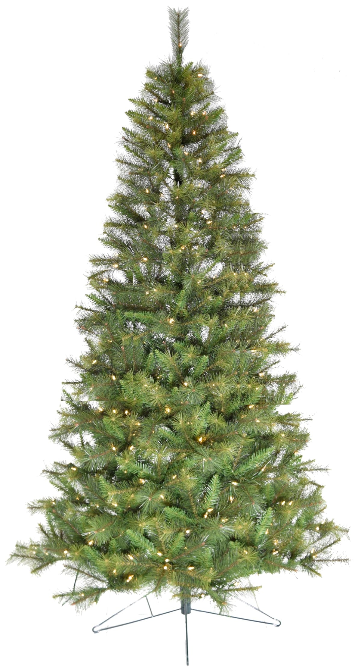 Christmas Time 6.5-Ft. Pre-Lit Half Wall Green Christmas Tree, Warm White Led Lights, Ct-Hfb065-Led