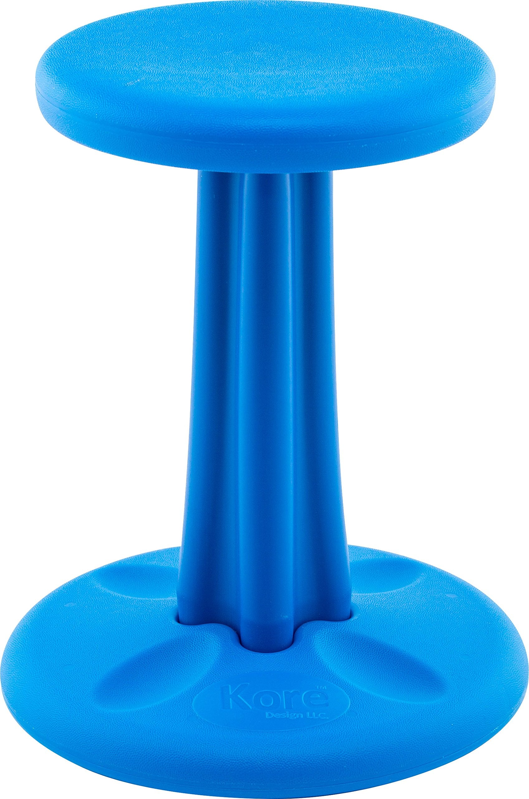 Kore Kids Junior Wobble Chair - Flexible Seating Stool For Classroom, Elementary School, Add/Adhd - Made In The Usa - Junior- Age 8-9, Grade 3-4, Blue (16In)