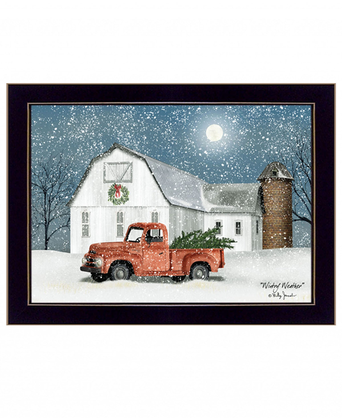 Wintry Weather 1 Black Framed Print Wall Art