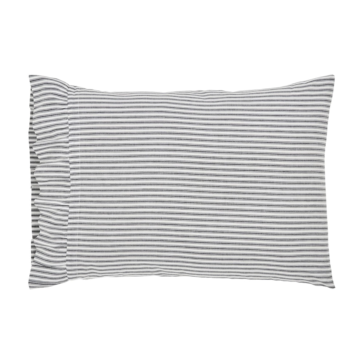 Vhc Brands, Sawyer Mill Ruffled Stripe Standard Pillowcase, 21X26, Set Of 2