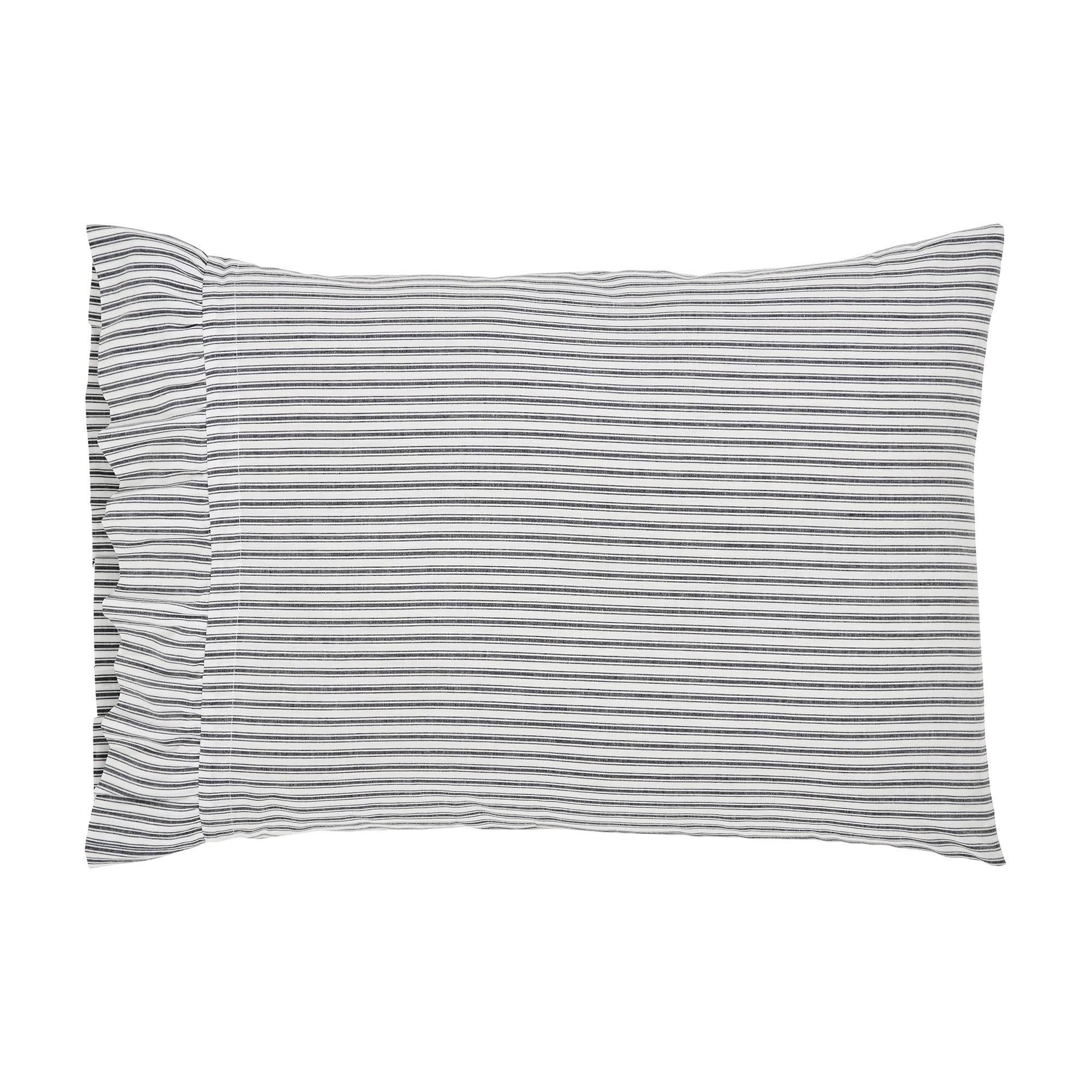 Vhc Brands, Sawyer Mill Ruffled Stripe Standard Pillowcase, 21X26, Set Of 2