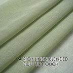Miulee 2 Panels Sage Green Semi Sheer Window Curtains Elegant Grommet Top Window Voile Panels/Drapes/Treatment Linen Textured Light Green Panels For Bedroom Living Room (54X84 Inches)