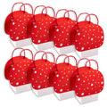 Cheerland Red Mushroom Gift Bag Set Small Toadstool Mushroom Shaped Bag for Girls Birthday Party Favor Baby Shower Party Supplie