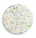 DesignSkinz Rounded Glass Wall Art Decor for Living Room, Bedroom, Office, Study, Shelf (12x12inch Round)  Pastel Terrazzo