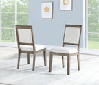 Steve Silver Molly Dining Contemporary Lodge Styling with Padded Seats Grey Oak Finish, Set of 2 Side Chair, Washed Gray