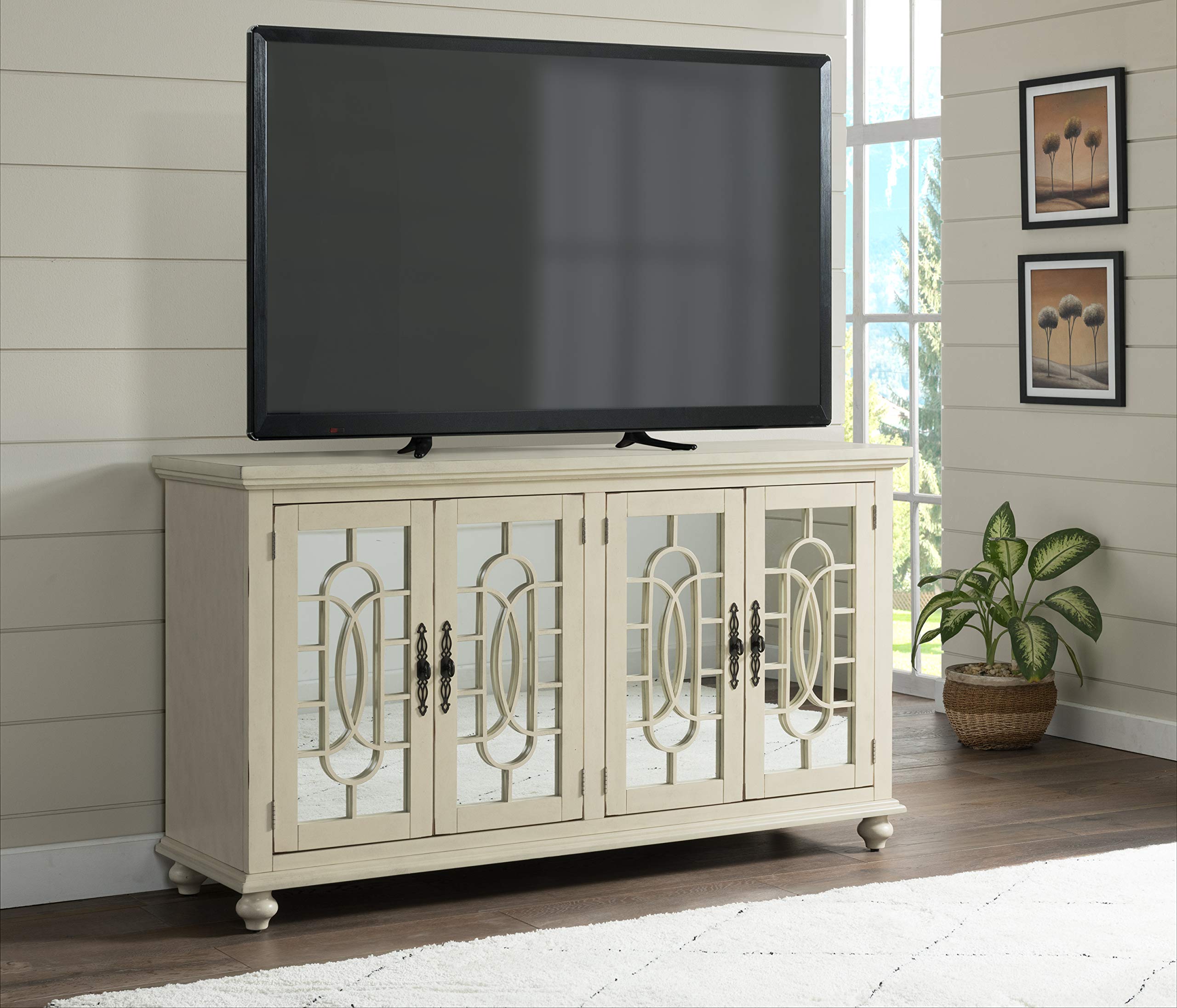 Martin Svensson Home Orleans Tv Stand, 4 Door, Antique White