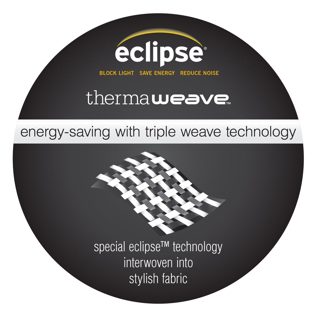 Eclipse Haley Thermal Insulated Single Panel Rod Pocket Darkening Curtains For Living Room, 37 In X 63 In, Silver