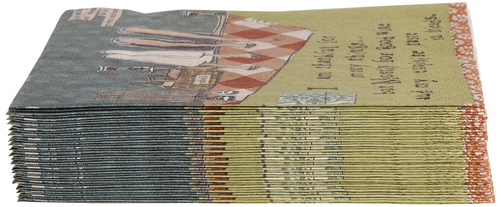 Ideal Home Range Curly Girl 3-Ply Paper Napkins, 5'' X 5'', Multicolor