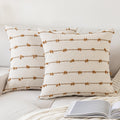 Yeenaasy Boho Throw Pillow Covers 20X20 Set Of 2 Modern Farmhouse Decorative Cushion Case Tufted Square Pillows Cover Neutral Pi