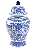 Blue and White Ginger Jars for Home D  cor, Chinoiserie Porcelain, Ginger Jar Vase Decor, Good Ideal for Room,Office Decoration,