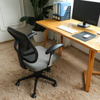 Forcheer Office Desk Chair Seat Covers Water Resistant Jacquard Computer Chair Seat Cushion Slipcovers-Grey