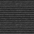 House, Home And More Indoor Outdoor Double-Ribbed Carpet Runner With Skid-Resistant Rubber Backing - Smokey Black - 3 Feet X 10 Feet