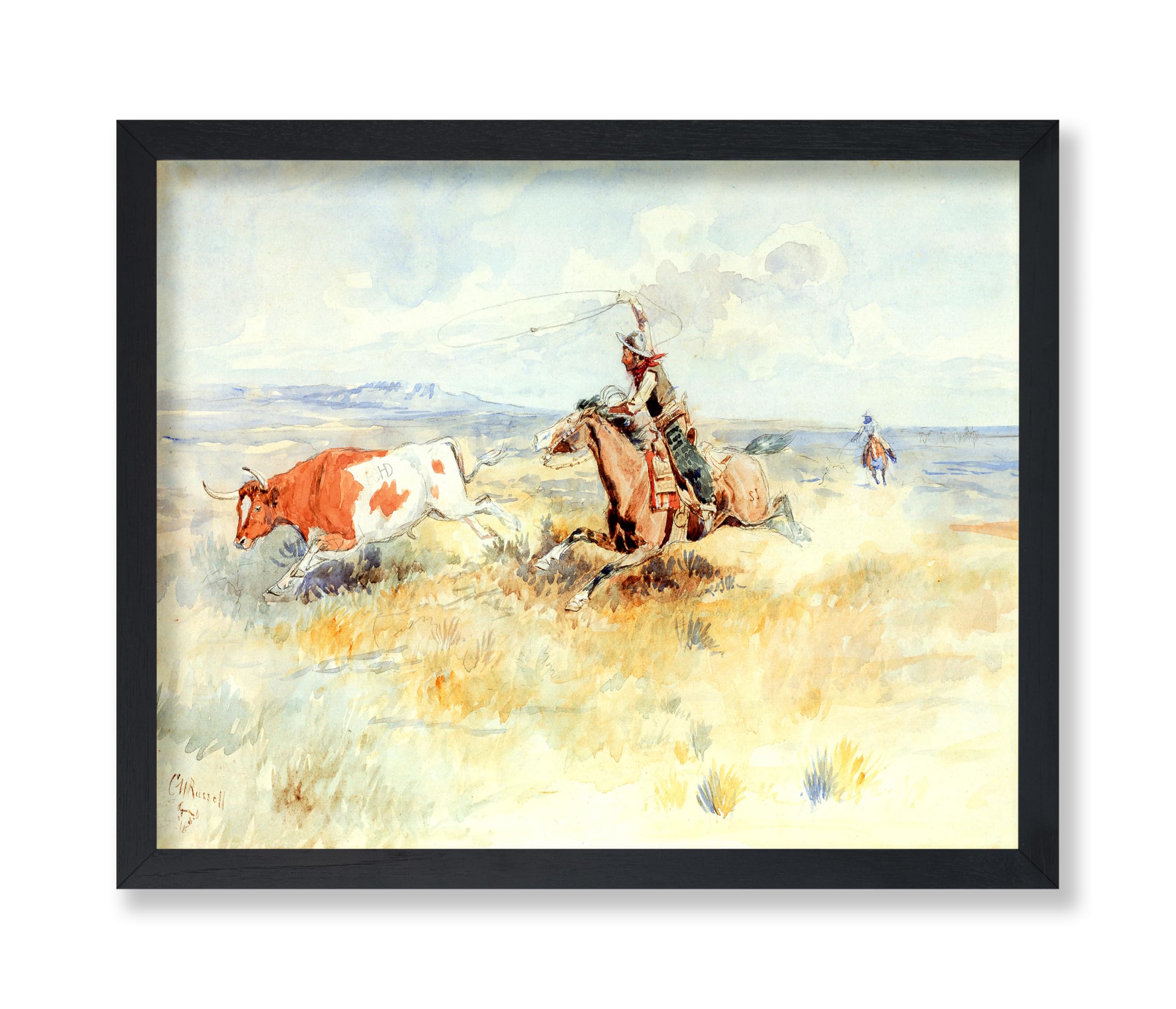 Poster Master Vintage Old Montana Painting Poster - Retro Cowboy Print - Western Art - Wild West Art - Gift for Him & Her - Land