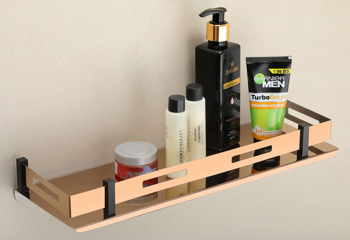 iSTAR Stainless Steel Bathroom Shelf/Kitchen Shelf/Bathroom Shelf and Rack/Bathroom Accessories Silver Stainless Steel Wall Shel