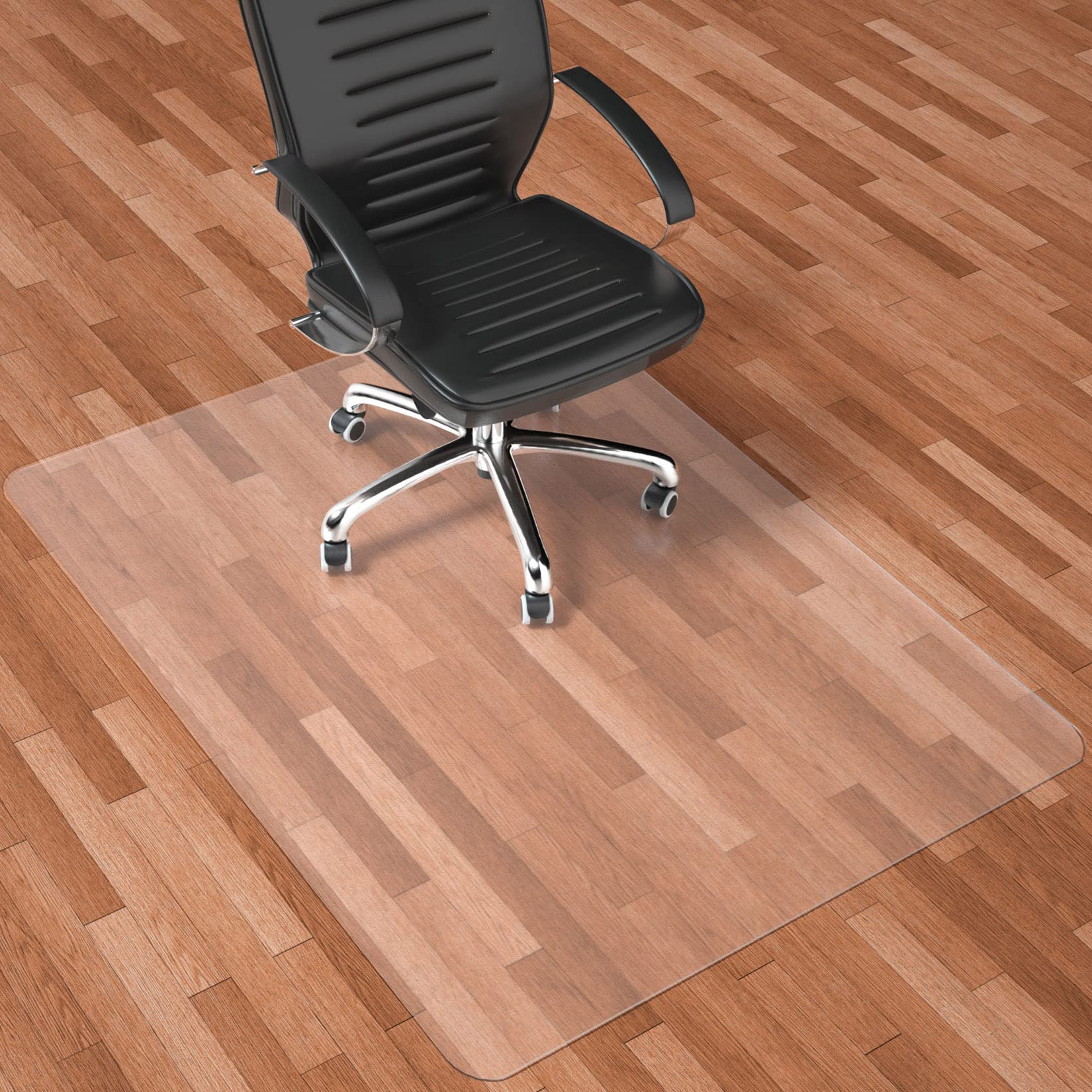 Naturehydro Clear Office Chair Mat For Carpet, 48' X 36' X 0.09' Computer Desk Floor Protector, Plastic Floor Mat For Office