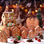 Fuutreo 25 Pcs Christmas Advent Calendar Boxes Cardboard 24 Days Advent Countdown Gift Boxes Empty Number House Shaped Gift Boxe