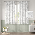 Jinchan Linen Curtains For Bedroom 63 Inch Length Farmhouse Easter Grey Curtains French Country Toile Curtains Animal Printed Dr