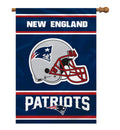 Fremont Die NFL New England Patriots 2-Sided House Flag, 28 x 40, 28 x 40, Team Colors