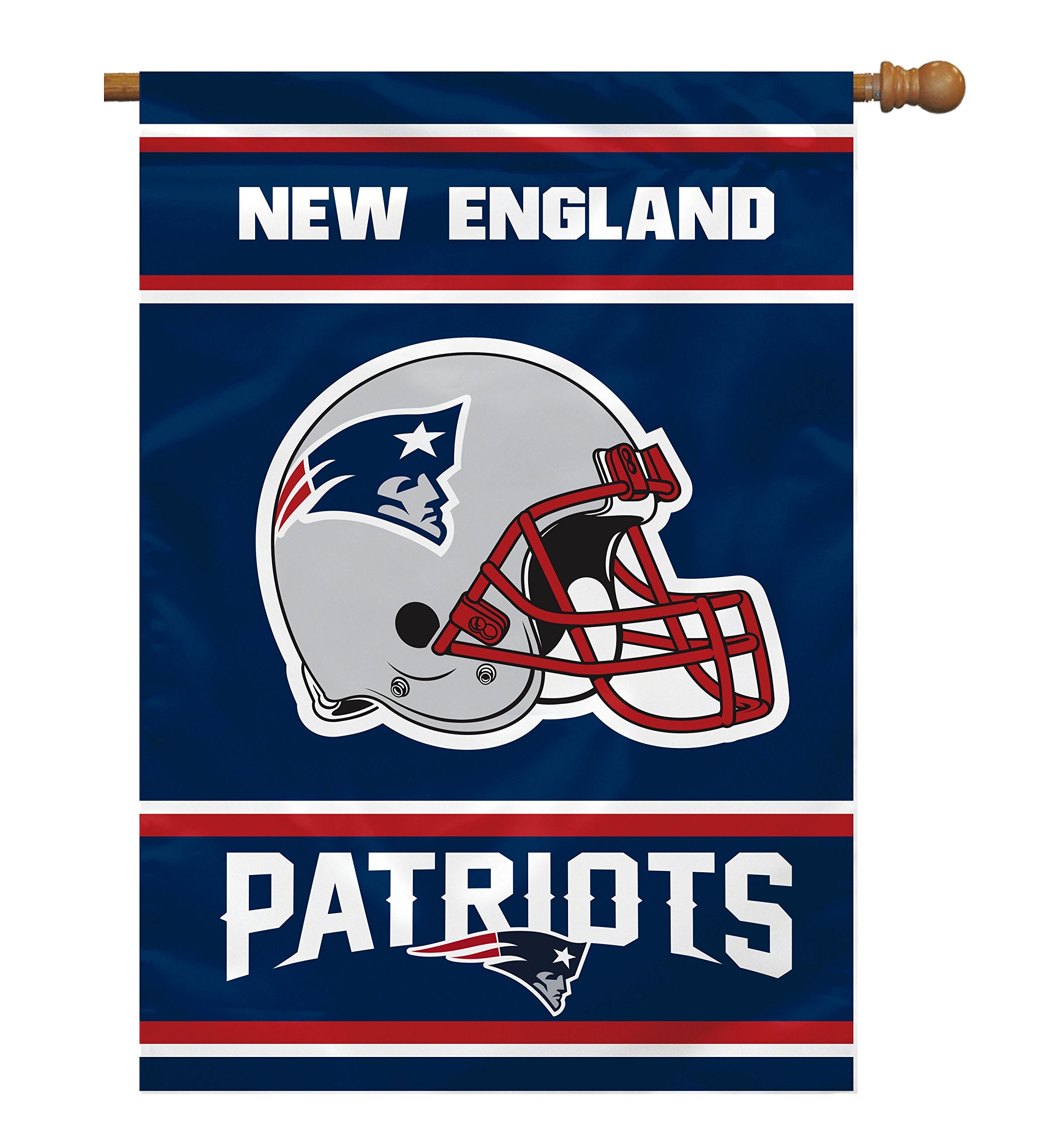Fremont Die NFL New England Patriots 2-Sided House Flag, 28 x 40, 28 x 40, Team Colors