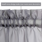 Miulee 2 Panels Sidelight French Door Curtains Sheer Light Filtering Window Treatment 25 X 72 Inches With Tieback - 2 Panels, Dark Grey