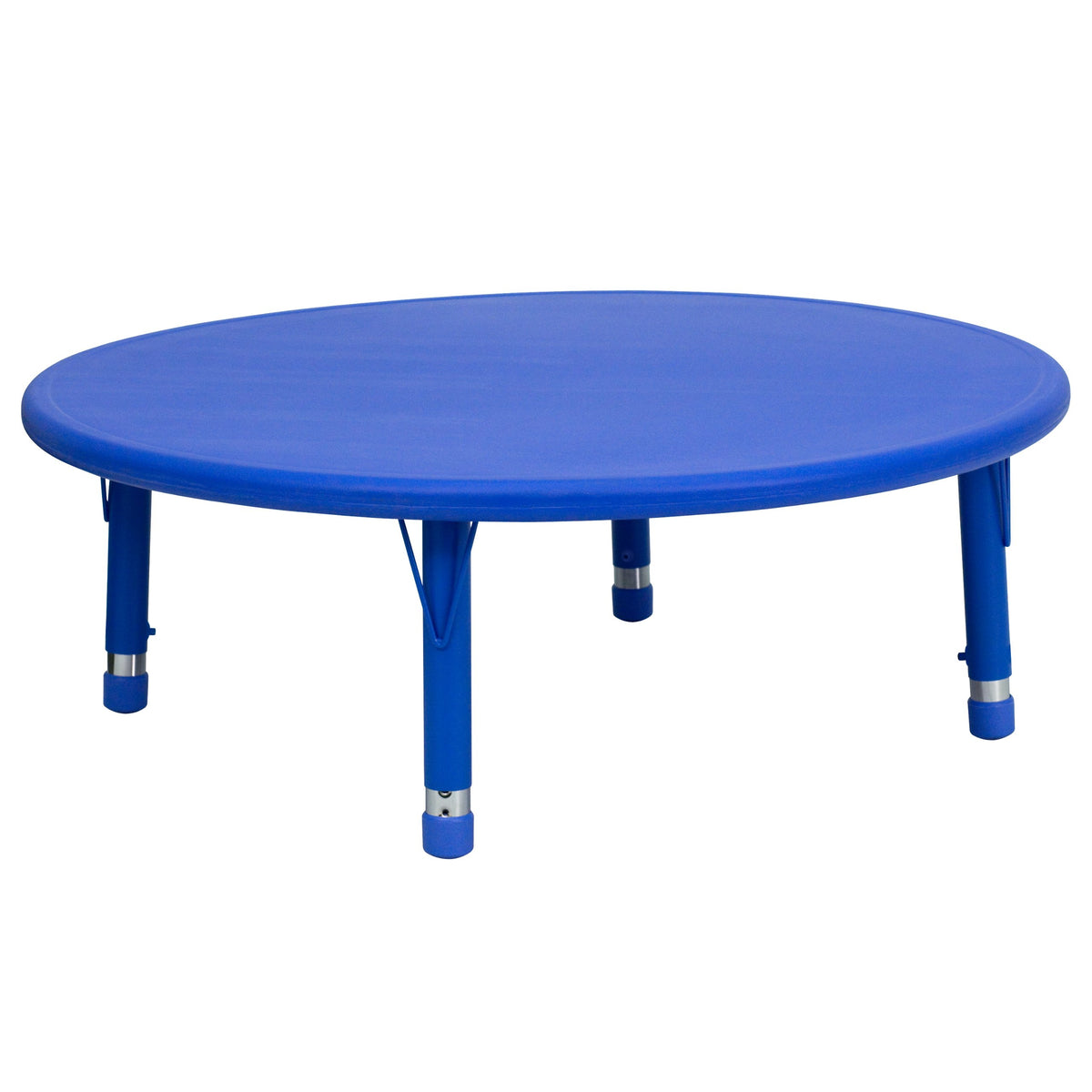 Flash Furniture Wren 45'' Round Blue Plastic Height Adjustable Activity Table