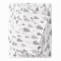Flannel Sheet Set Full Size - 100% Turkish Cotton, Double-Brushed, Printed Bed Sheets - Ultra-Soft, Cozy, 4-Piece Bedding Set (T