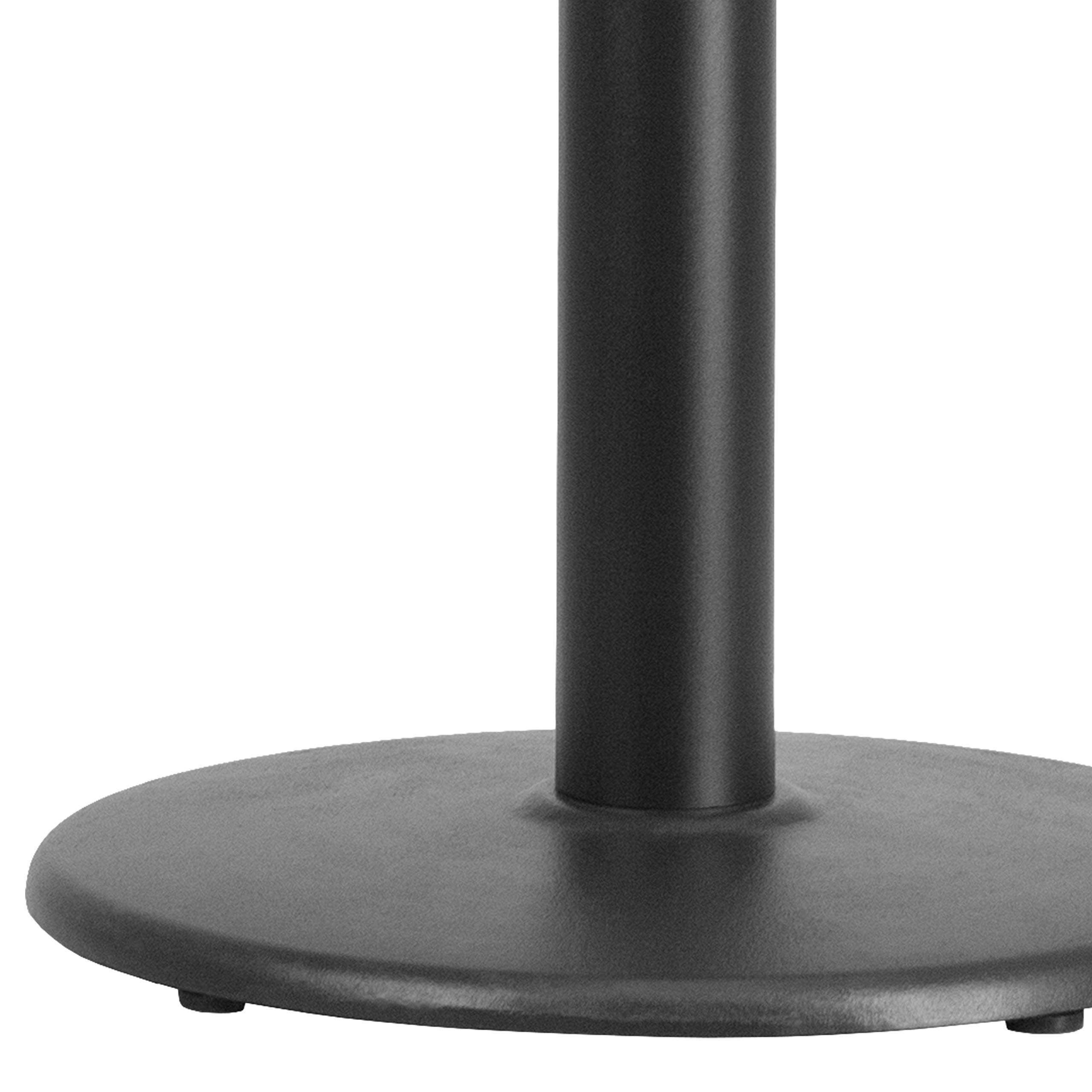 Flash Furniture Beverly 18&quot; Round Restaurant Table Base with 3&quot; Diameter Table Height Column, Commercial Cast Iron Restaurant Round Table Base, Black