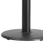 Flash Furniture Beverly 18" Round Restaurant Table Base with 3" Diameter Table Height Column, Commercial Cast Iron Restaurant Round Table Base, Black