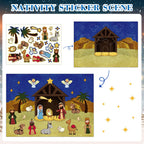D4Dream Nativity Stickers Advent Calendar For Kids Christmas Advent Calendar Stickers 2023 Christian Christmas Countdown Calenda