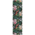Dalyn Rugs Tropics Tc6 Black 2'3" X 7'6" Indoor Outdoor Runner Rug, Easy Clean, Machine Washable, Non Shedding, Hallway, Entry, Kitchen, Patio Rug