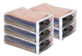 Set of 5 Clear Vinyl Zippered Storage Bags 11 x 15 x 4 Inch