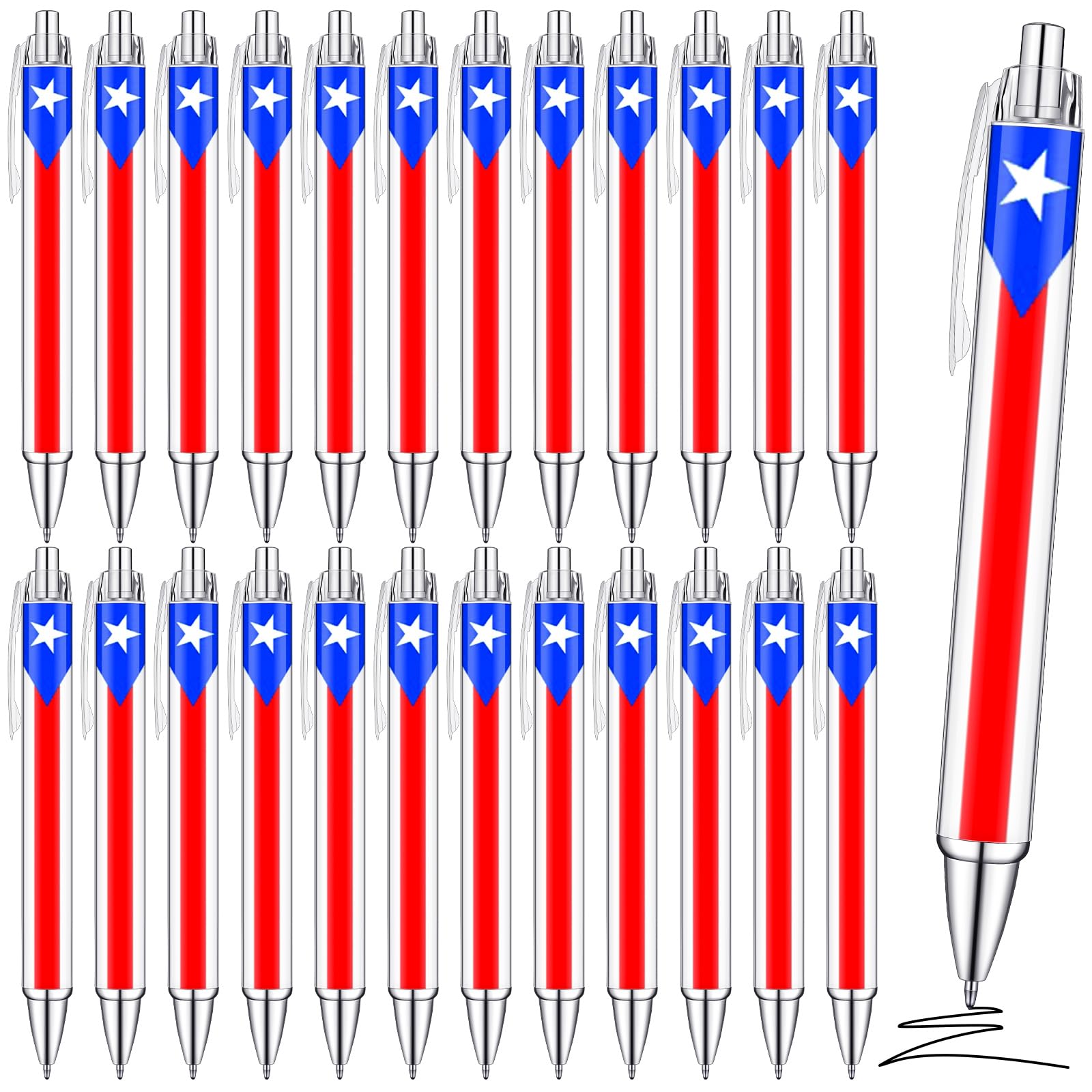 Sayglossy 36 Pcs Puerto Rico Party Souvenirs Gifts Puerto Rico Flags Ballpoint Pens for Pr Patriotic Hispanic Heritage Month Lat