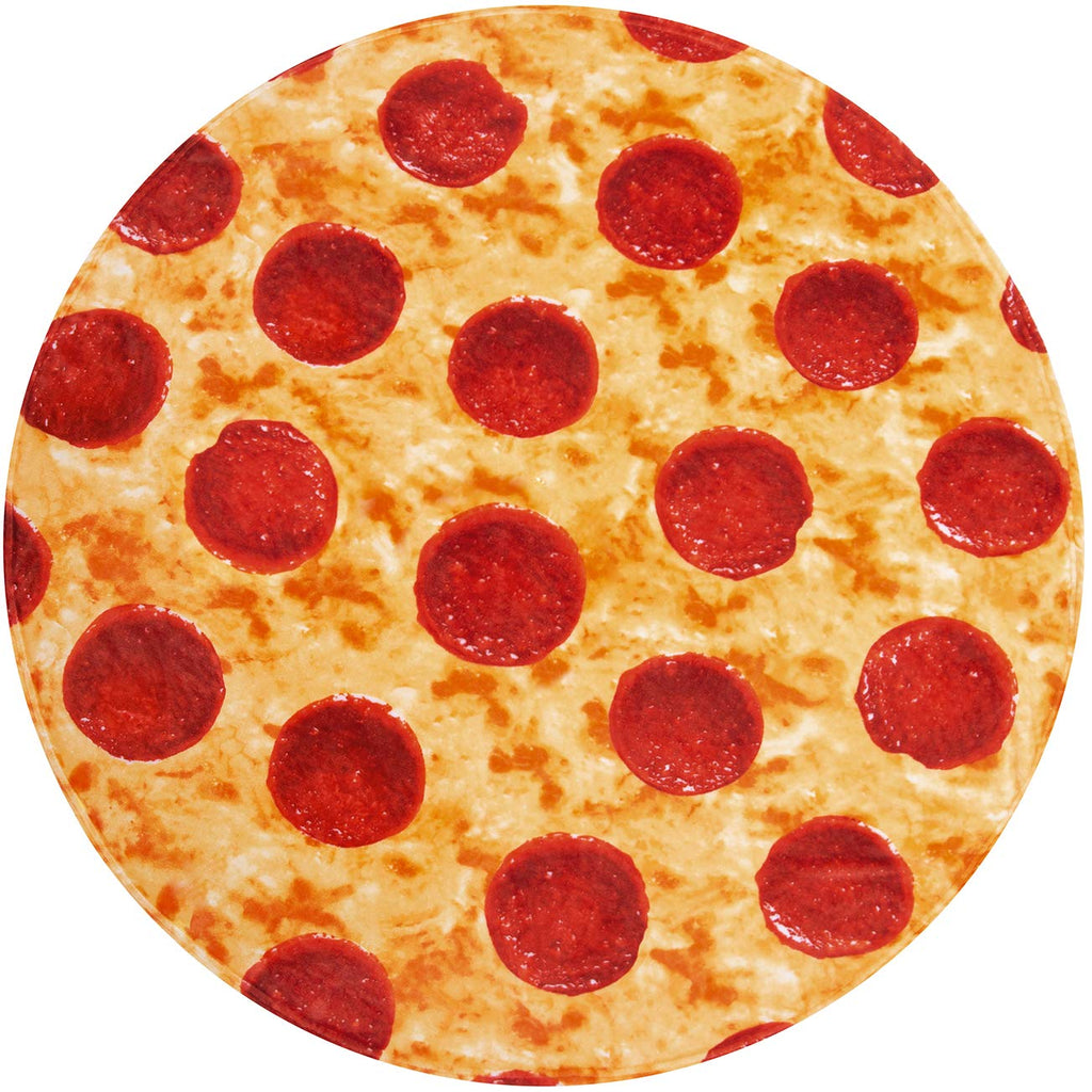 Mermaker Pizzas Blanket 2.0 Double Sided 60 Inches, Novelty Realistic Pizzas Food Blanket For Kids And Adult, 285 Gsm Soft Peppe