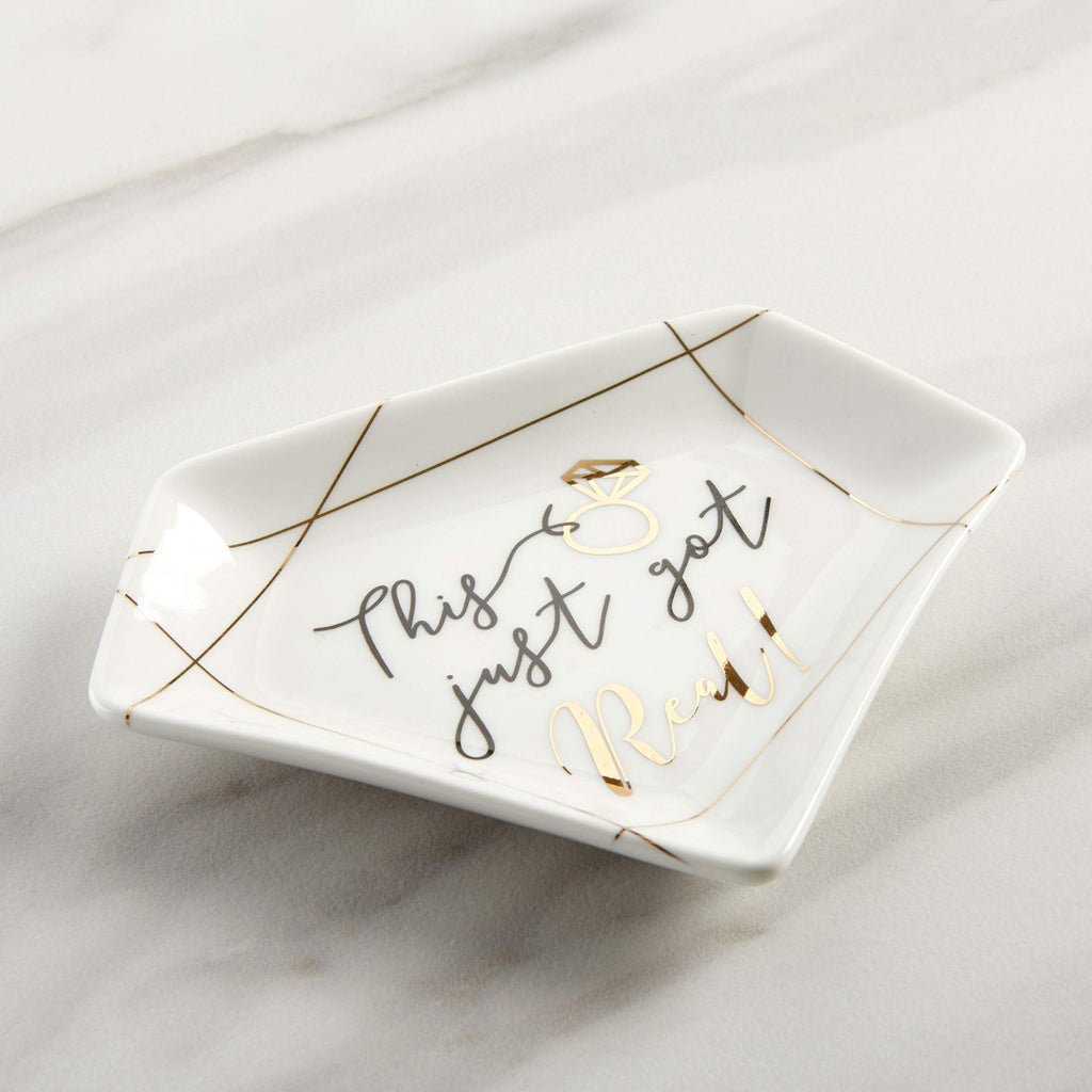 Kate Aspen Trinket Dish, One Size, White
