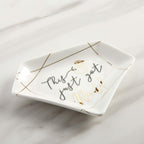 Kate Aspen Trinket Dish, One Size, White
