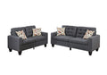 Poundex Sectional Set, Blue Grey