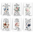 VISSTREE Bible Christian Kitchen Towels, Religious Wildflower Hand Towels