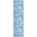 Addison Rugs Surfside Asr37 Blue 2'3" X 7'6" Indoor Outdoor Runner Rug, Easy Clean, Machine Washable, Non Shedding, Bedroom, Living Room, Dining Room, Kitchen, Patio Rug