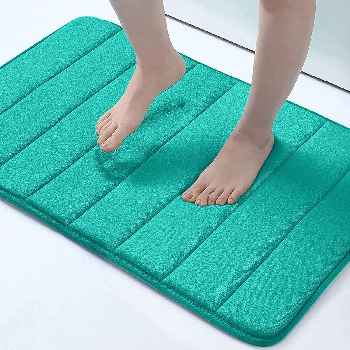 XENON VENTURE Anti Skid Memory Foam mat for wash Basin Kitchen Floor Rug mat Bathroom Home Toilet Door Entrance Quick Drying Wat
