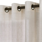 Koufall Long Curtains For Living Room,Beige Tan Sheer Linen Curtain,52 Extra Wide By 102 Inch Tall