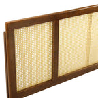 Modway Delmare Cane Woven Rattan King Headboard In Walnut