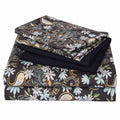 Jsd Black Paisley Floral Sheet Set Queen Size 6 Piece, Printed Pattern Soft Microfiber Bed Sheets Extra Deep Pocket