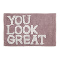 DII Tufted Shower/Bath Mat Soft Absorbent Bathroom Rug, Plush & Machine Washable, 20x31-Inches, Mauve, You Look Great