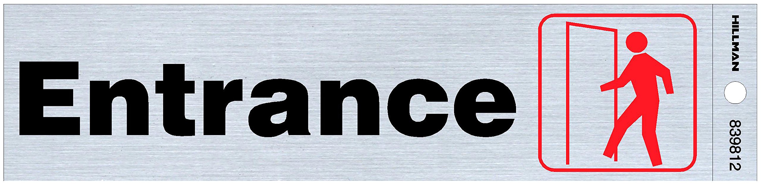 Hillman 839812 Entrance Self-Adhesive Sign (2' X 8')