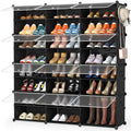 Homidec Shoe Rack Organizer, 8 Tier Shoe Storage Cabinet 48 Pair Plastic Shoe Organizer Shoe Shelves For Closet Hallway Bedroom Entryway